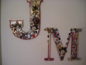 Jeweled letters - Jenny's Sewing Studio